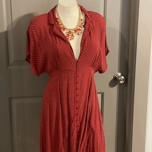 Forever 21 Polka Dot Shirt Dress Polka Dot Shirt Dress
